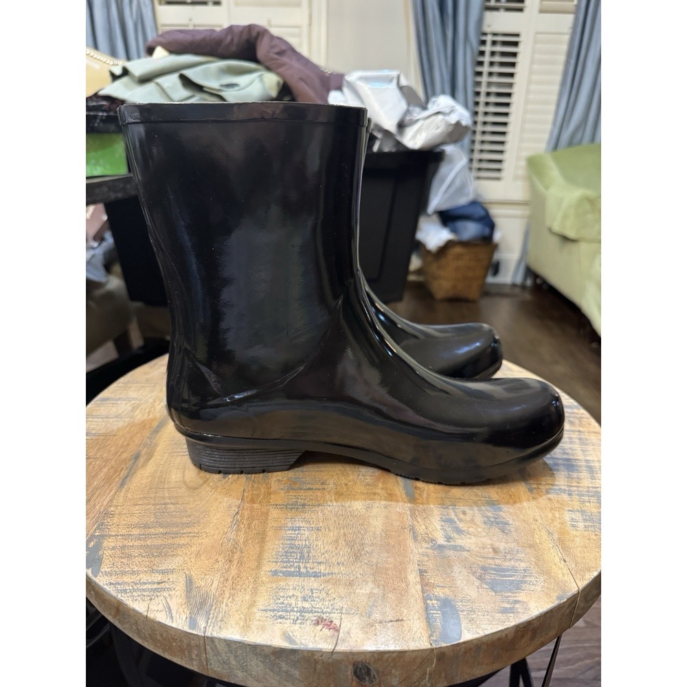 Chooka Women's Polished Mid Rain Boot Black Size‎ 11 - Picture 2 of 14